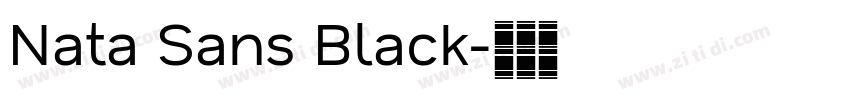 Nata Sans Black字体转换